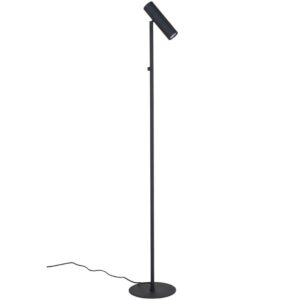 Nordic Living Čern&aacute; kovov&aacute; stojac&iacute; lampa Aris 150 cm