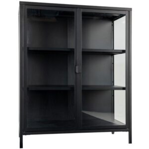 Nordic Living Čern&aacute; kovov&aacute; vitr&iacute;na Bristana 101