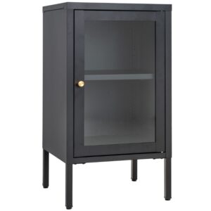 Nordic Living Čern&aacute; kovov&aacute; vitr&iacute;na Dobby 70 x 38 cm