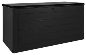 Nordic Living Čern&aacute; plastov&aacute; zahradn&iacute; truhla Dubravik 146