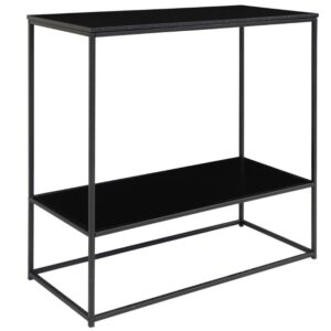 Nordic Living Čern&yacute; kovov&yacute; toaletn&iacute; stolek Winter 80 x 36 cm