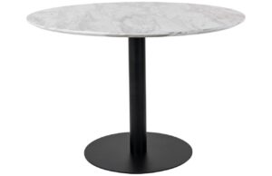 Nordic Living Čern&yacute; kulat&yacute; j&iacute;deln&iacute; stůl Ascona 110 cm