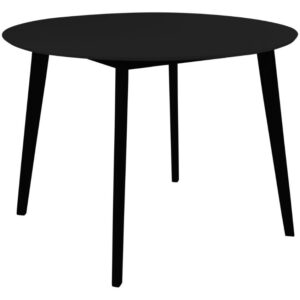 Nordic Living Čern&yacute; lakovan&yacute; kulat&yacute; j&iacute;deln&iacute; stůl Vinay 105 cm