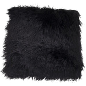 Nordic Living Čern&yacute; podsed&aacute;k Lenny 40 x 40 cm z ekokůže