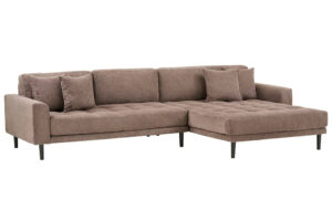 Nordic Living Hněd&aacute; rohov&aacute; pohovka Lido 290 cm