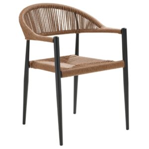 Nordic Living Hněd&aacute; zahradn&iacute; židle Canari