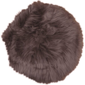 Nordic Living Hněd&yacute; podsed&aacute;k Lenny 35 cm z ovč&iacute; kůže