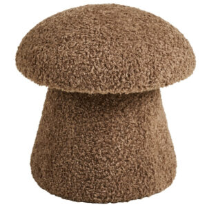 Nordic Living Hněd&yacute; taburet Enma 45 cm