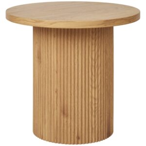 Nordic Living Odkl&aacute;dac&iacute; stolek Benovia 48 cm s dřevěn&yacute;m dekorem