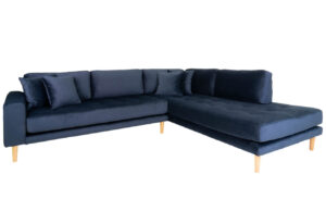 Nordic Living Sametov&aacute; rohov&aacute; pohovka Limo 257 cm