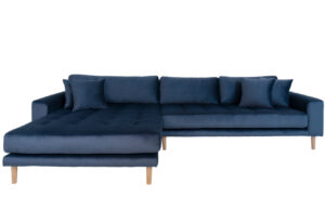 Nordic Living Sametov&aacute; rohov&aacute; pohovka Limo 290 cm