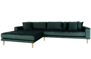 Nordic Living Sametov&aacute; rohov&aacute; pohovka Limo 290 cm