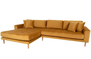 Nordic Living Sametov&aacute; rohov&aacute; pohovka Limo 290 cm