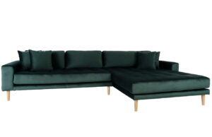 Nordic Living Sametov&aacute; rohov&aacute; pohovka Limo 290 cm