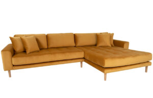 Nordic Living Sametov&aacute; rohov&aacute; pohovka Limo 290 cm