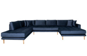 Nordic Living Sametov&aacute; rohov&aacute; pohovka Limo 370 x 220 cm