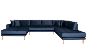 Nordic Living Sametov&aacute; rohov&aacute; pohovka Limo 370 x 220 cm