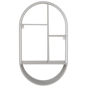 Nordic Living &Scaron;ed&aacute; kovov&aacute; n&aacute;stěnn&aacute; police Aria 60 x 35 cm