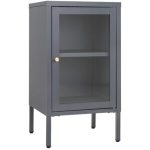 Nordic Living &Scaron;ed&aacute; kovov&aacute; vitr&iacute;na Dobby 70 x 38 cm