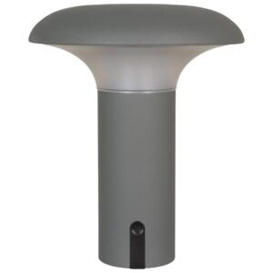 Nordic Living &Scaron;ed&aacute; plastov&aacute; dob&iacute;jec&iacute; zahradn&iacute; LED lampa Ramsey