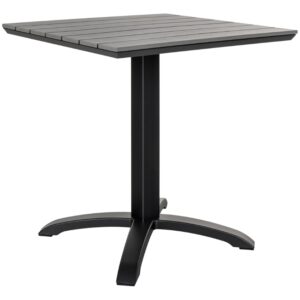 Nordic Living &Scaron;ed&yacute; plastov&yacute; zahradn&iacute; stůl Gervas 70 x 70 cm