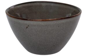 Nordic Living Set čtyř &scaron;edohněd&yacute;ch keramick&yacute;ch misek Selly 15 cm