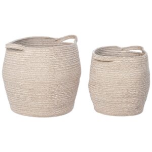 Nordic Living Set dvou b&eacute;žov&yacute;ch bavlněn&yacute;ch ko&scaron;ů Lamas 27/31 cm