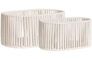 Nordic Living Set dvou b&iacute;l&yacute;ch bavlněn&yacute;ch ko&scaron;ů Ares