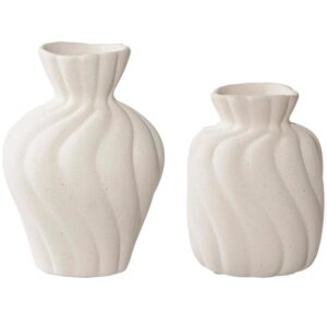 Nordic Living Set dvou b&iacute;l&yacute;ch keramick&yacute;ch v&aacute;z Kasa 12/15 cm