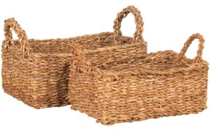 Nordic Living Set dvou dekorativn&iacute;ch ko&scaron;ů Morella 20x28/23x32 cm z př&iacute;rodn&iacute;ch vl&aacute;ken