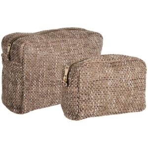 Nordic Living Set dvou hněd&yacute;ch toaletn&iacute;ch ta&scaron;tiček Safi