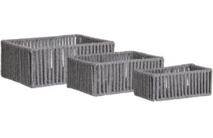 Nordic Living Set tř&iacute; &scaron;ed&yacute;ch bavlněn&yacute;ch ko&scaron;ů Ares