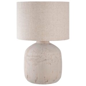 Nordic Living Světle hněd&aacute; keramick&aacute; stoln&iacute; lampa Bilby