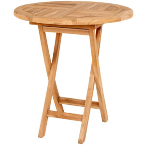 Nordic Living Teakov&yacute; zahradn&iacute; bistro stolek Koby 70 cm