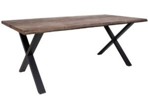 Nordic Living Tmavě hněd&yacute; dubov&yacute; j&iacute;deln&iacute; stůl Tolon 200x95 cm