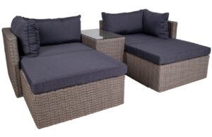 Nordic Living Zahradn&iacute; ratanov&yacute; lounge set Arosa