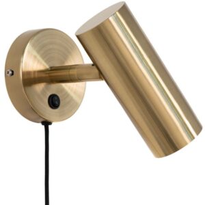 Nordic Living Zlat&eacute; kovov&eacute; n&aacute;stěnn&eacute; světlo Aris