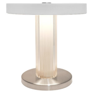 Nordlux B&iacute;l&aacute; kovov&aacute; stoln&iacute; LED lampa Trezzi