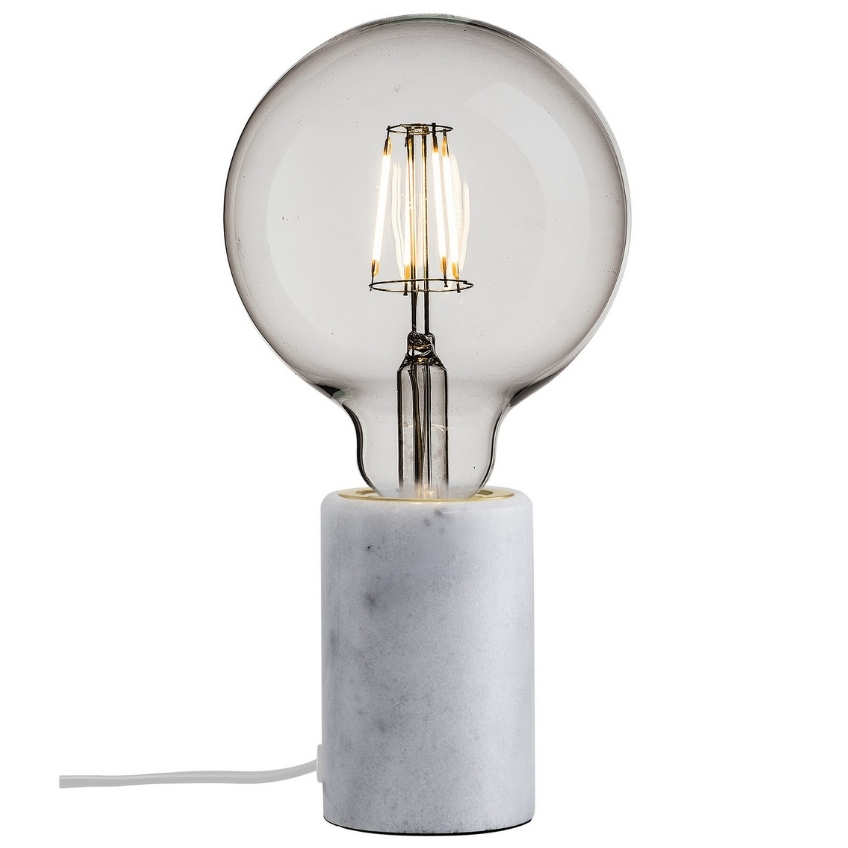 Nordlux Bílá mramorová stolní lampa Siv