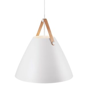 Nordlux B&iacute;l&eacute; kovov&eacute; z&aacute;věsn&eacute; světlo Strap 48 cm