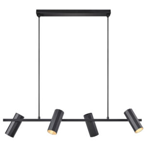 Nordlux Čern&eacute; kovov&eacute; z&aacute;věsn&eacute; světlo Alanis 90 cm