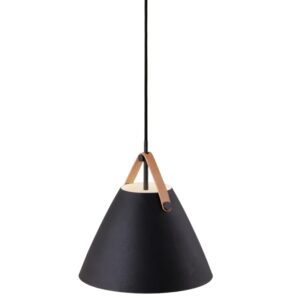 Nordlux Čern&eacute; kovov&eacute; z&aacute;věsn&eacute; světlo Strap 27 cm