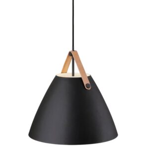 Nordlux Čern&eacute; kovov&eacute; z&aacute;věsn&eacute; světlo Strap 36 cm