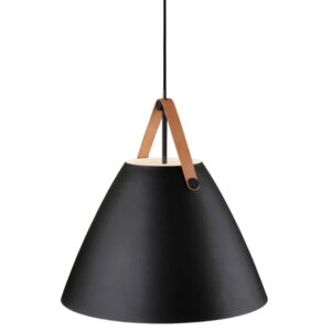 Nordlux Čern&eacute; kovov&eacute; z&aacute;věsn&eacute; světlo Strap 48 cm