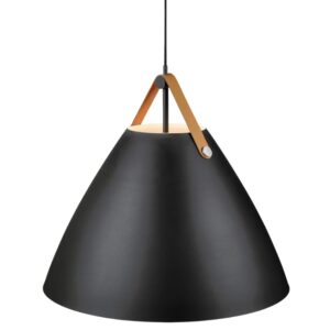 Nordlux Čern&eacute; kovov&eacute; z&aacute;věsn&eacute; světlo Strap 68 cm