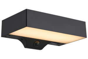 Nordlux Čern&eacute; venkovn&iacute; n&aacute;stěnn&eacute; LED světlo Monay Square Solar