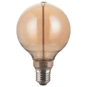 Nordlux Jantarově hněd&aacute; dekorativn&iacute; stm&iacute;vateln&aacute; LED ž&aacute;rovka Deco G95 E27 4W