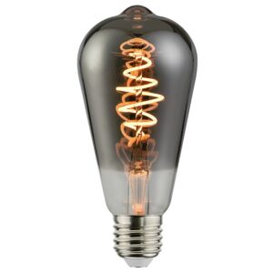 Nordlux Kouřově &scaron;ed&aacute; dekorativn&iacute; stm&iacute;vateln&aacute; LED ž&aacute;rovka Spiral Deco Edison Smokey E27 4
