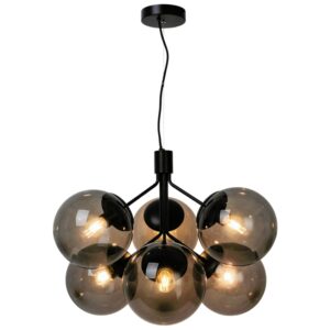 Nordlux Kouřově &scaron;ed&eacute; skleněn&eacute; z&aacute;věsn&eacute; světlo Ivona 62 cm