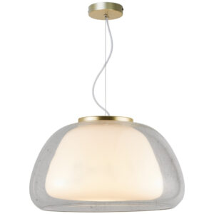 Nordlux Op&aacute;lově b&iacute;l&eacute; skleněn&eacute; z&aacute;věsn&eacute; světlo Jelly 39 cm